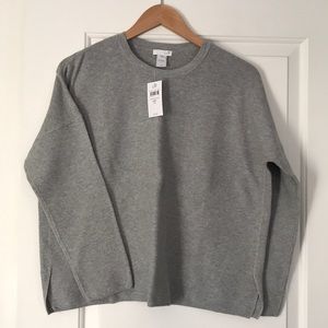 J Jill grey cotton sweater. NEW!